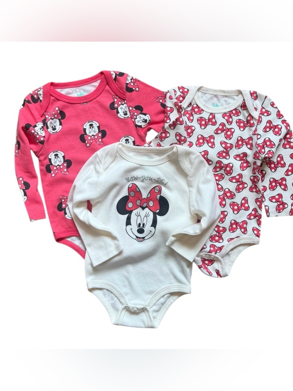 Lot of 3 Disney Baby Girls Minnie Mouse Long Sleeve
Size: 6-9 mos.
